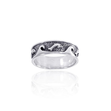 I love the ocean waves crashing on my feet ~ Sterling Silver Ring TR219 - Jewelry